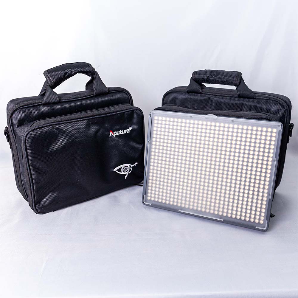 Image for Two Aputure Hr672s 5500k Led Video Light with Stands hero section